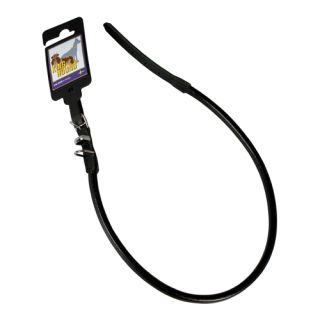 Läderhalsband, rundsytt, svart, 10mm x 55cm