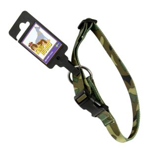 Nylonhalsband med snabb spänne, camouflage, 20mm x 35-55cm