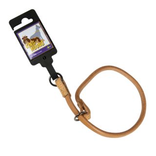 Läderstryp, runt, ljusbrunt, 10mm x 45cm