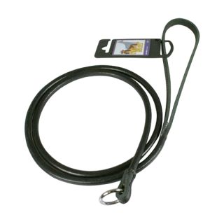 King Hound Läderkoppel, svart, 10mm x 125cm