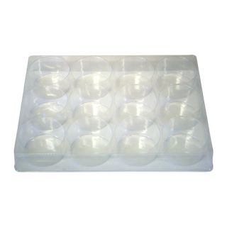 Plastbrätte för 12 st 50 ml AU glasflaskor