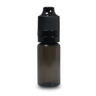 E-juiceplastflaskor 1000 st, 10 ml svarta med kapsyl o pip