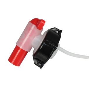 Plastkran 18 mm snabb med avluftning, 50 mm lock