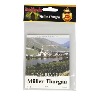 Vinetiketter Müller-Thurgau, Gummerade (fuktas) 25 st.