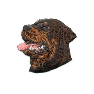 Brodyrmärke Rottweiler head from side without text /dolda rader