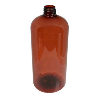 Plastflaska brun 1 L med rundade axlar, PET diameter 87 mm, höjd 21 cm